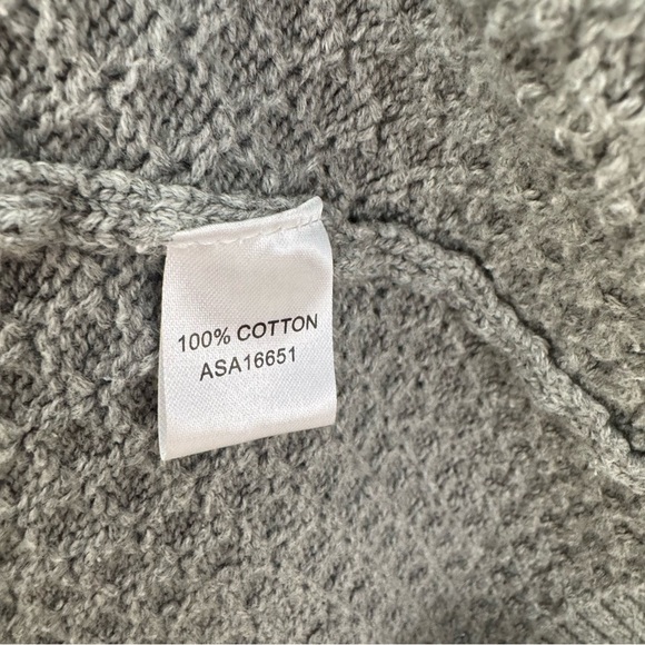 Appleseed’s Textured Gray Cotton Zip Cardigan - Size Medium - Picture 8 of 11